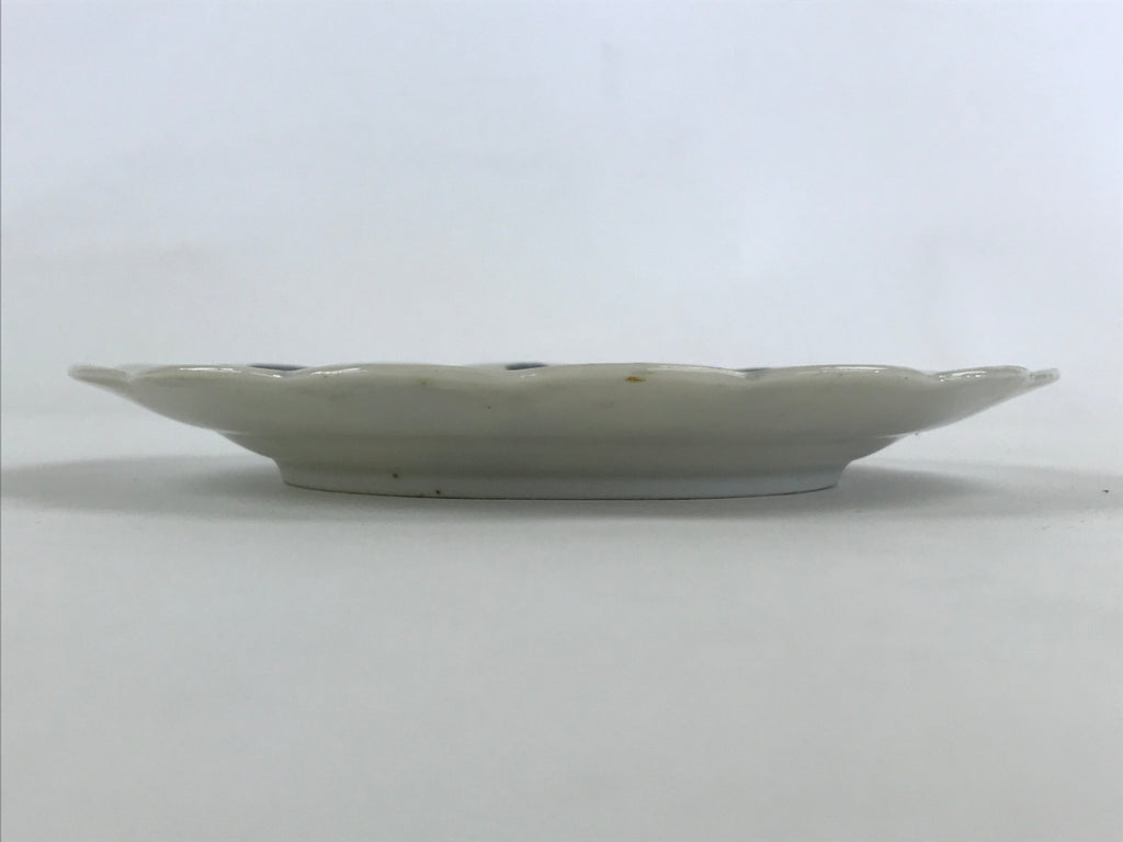 Antique Japanese Porcelain Plate White Floral Butterfly Kozara Yakimono PY468