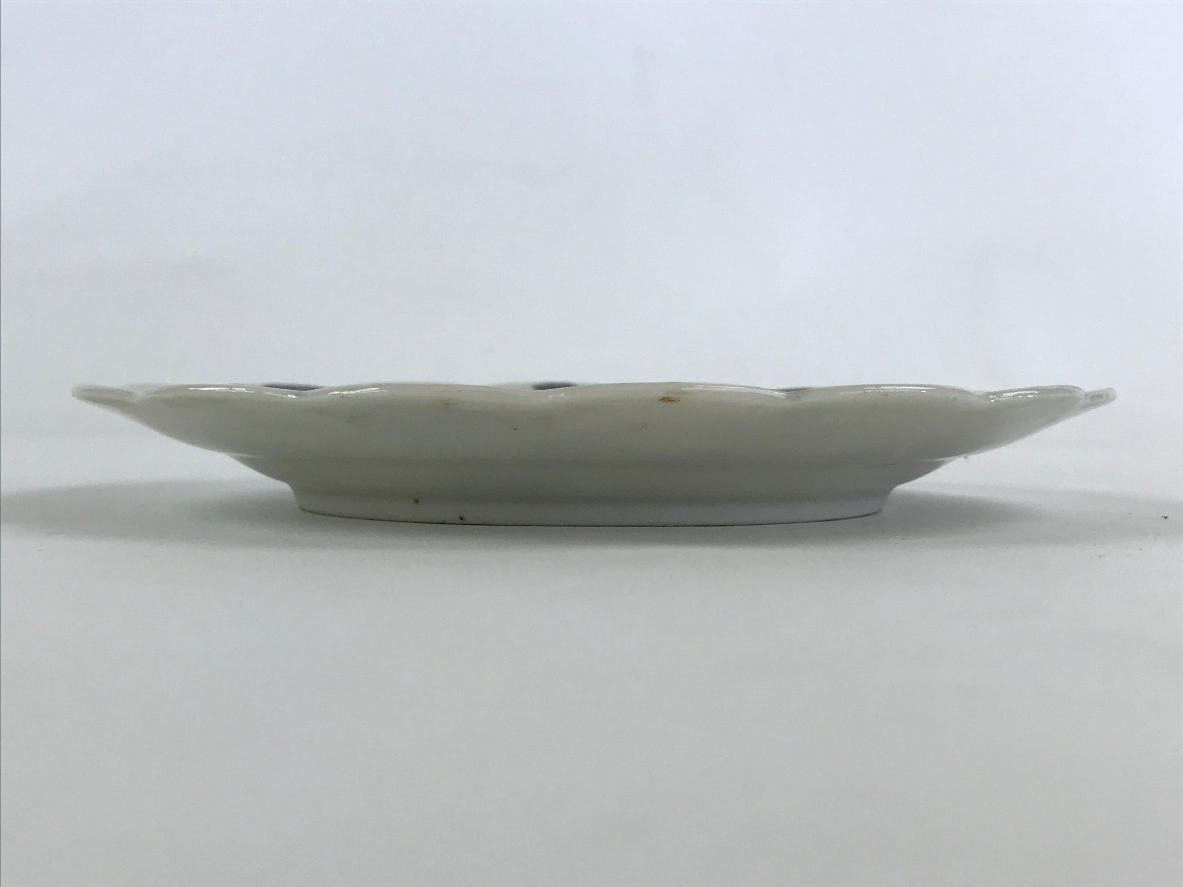 Antique Japanese Porcelain Plate White Floral Butterfly Kozara Yakimono PY468