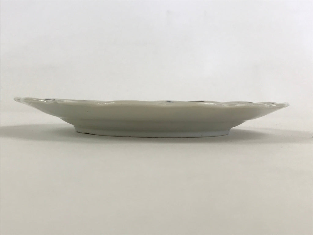 Antique Japanese Porcelain Plate White Floral Butterfly Kozara Yakimono PY468