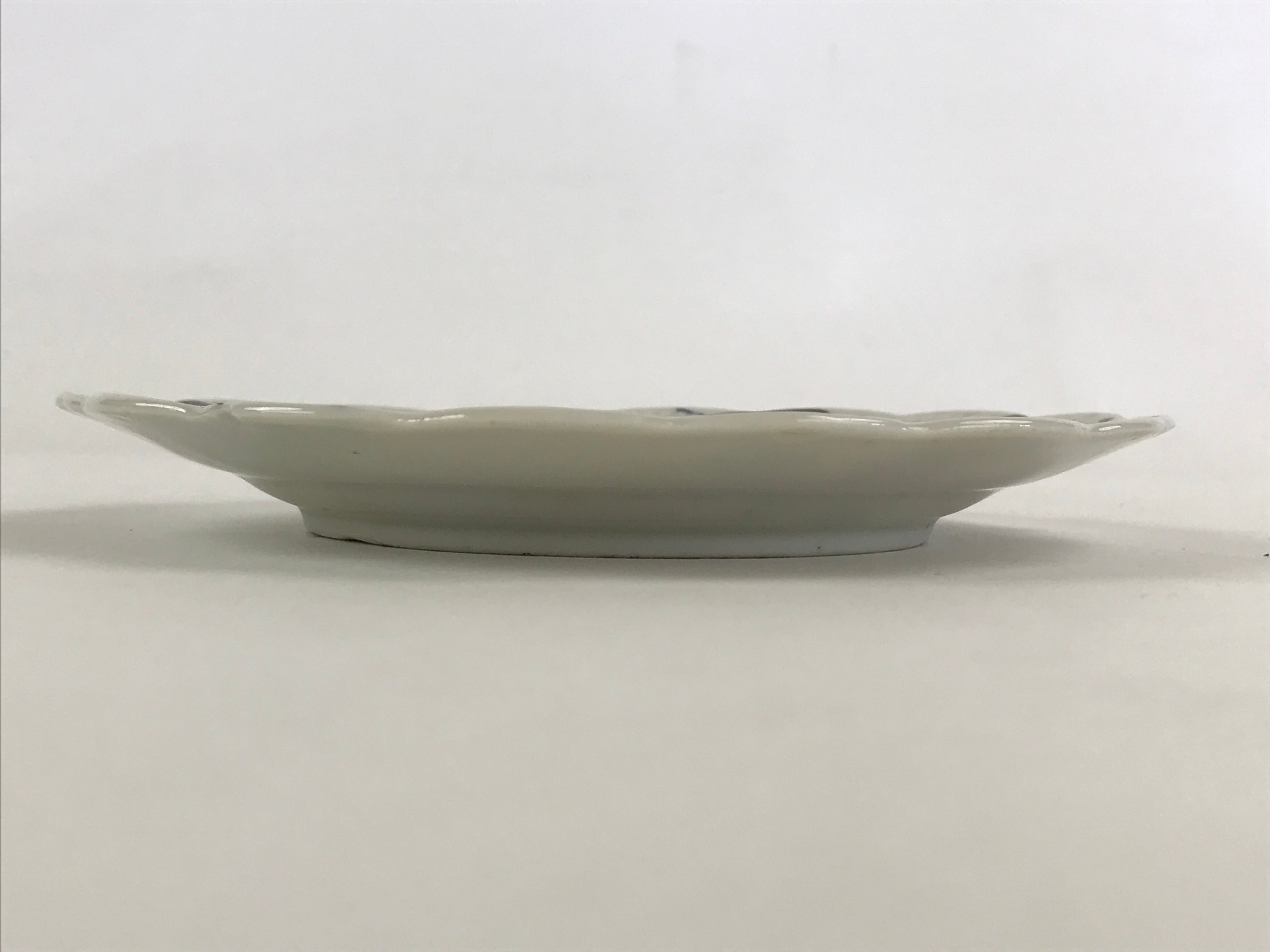 Antique Japanese Porcelain Plate White Floral Butterfly Kozara Yakimono PY468