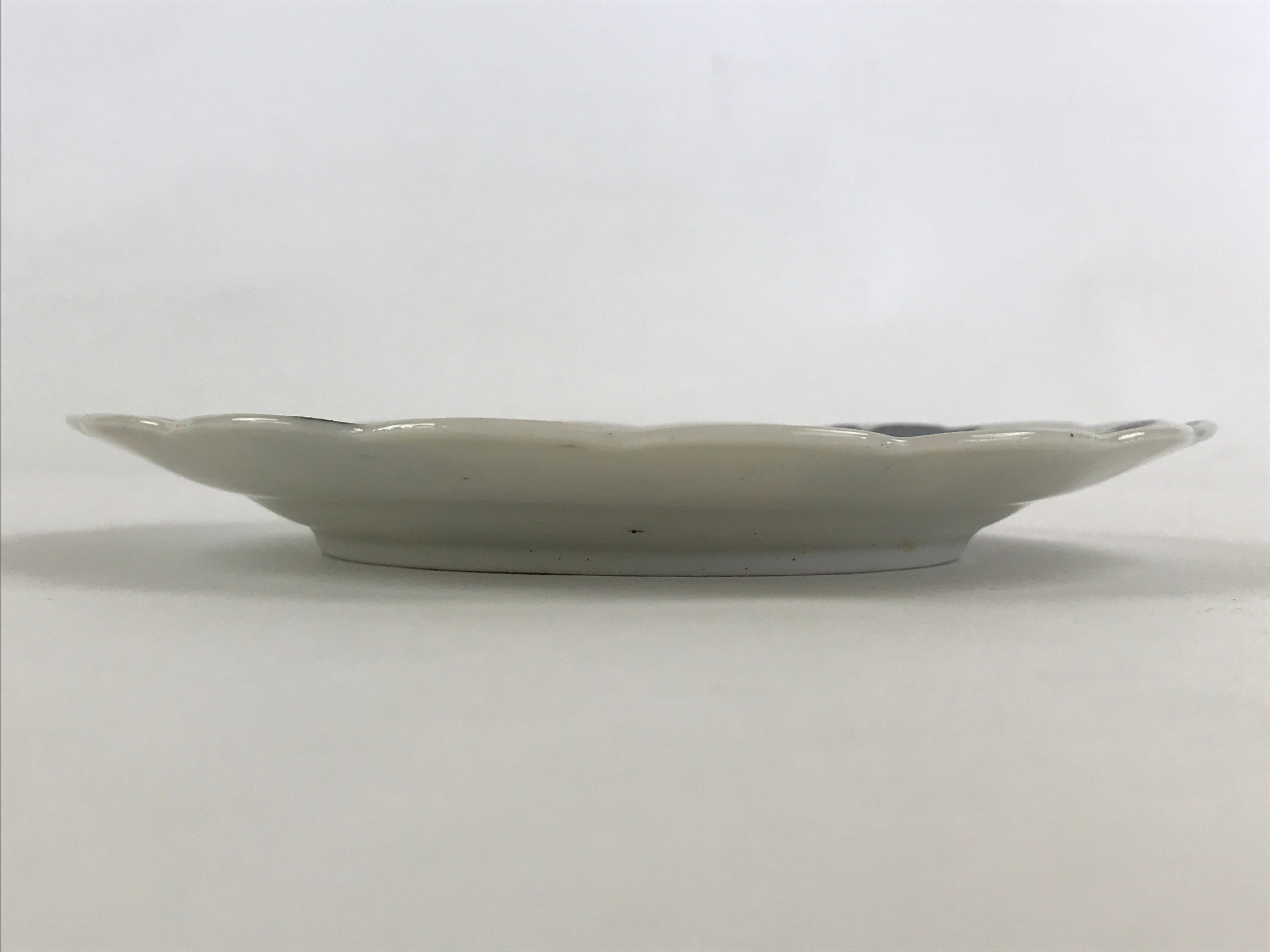 Antique Japanese Porcelain Plate White Floral Butterfly Kozara Yakimono PY468