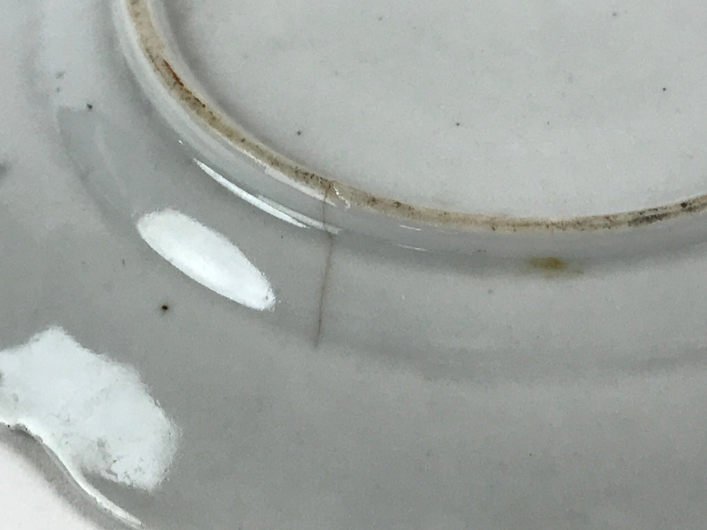 Antique Japanese Porcelain Plate White Floral Butterfly Kozara Yakimono PY469