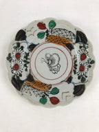 Antique Japanese Porcelain Plate White Floral Butterfly Kozara Yakimono PY469