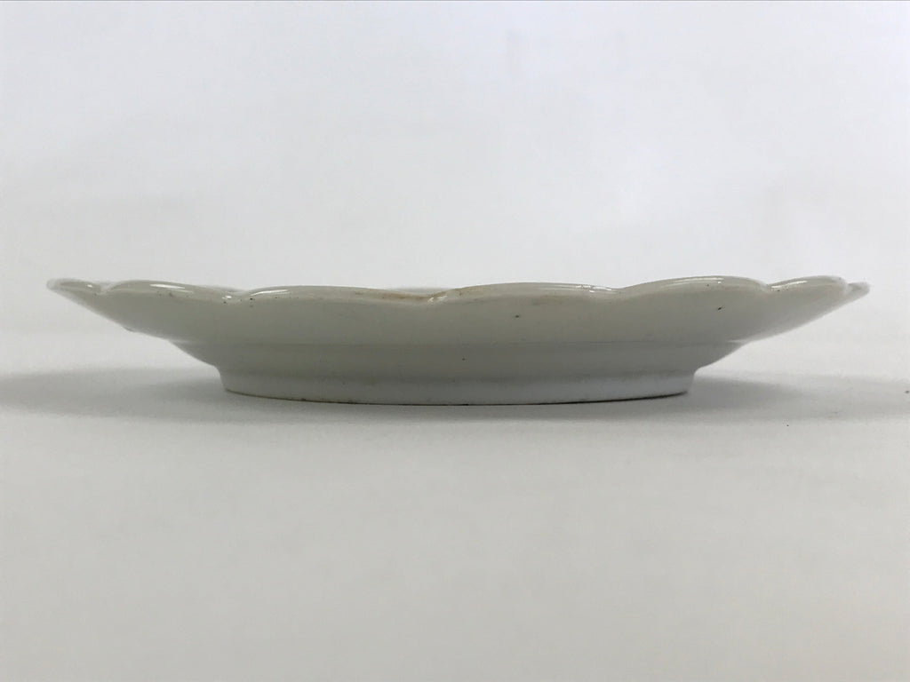 Antique Japanese Porcelain Plate White Floral Butterfly Kozara Yakimono PY469