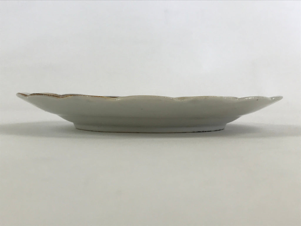 Antique Japanese Porcelain Plate White Floral Butterfly Kozara Yakimono PY470