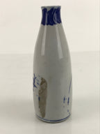 Antique Japanese Porcelain Sake Bottle Tokkuri Imari Blue Sometsuke Peony TS680