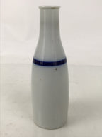 Antique Japanese Porcelain Sake Bottle Tokkuri White Blue Simple Sometsuke TS817