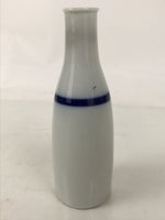 Antique Japanese Porcelain Sake Bottle Tokkuri White Blue Simple Sometsuke TS817