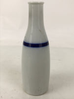 Antique Japanese Porcelain Sake Bottle Tokkuri White Blue Simple Sometsuke TS817