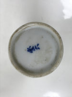 Antique Japanese Porcelain Sake Bottle Tokkuri White Blue Simple Sometsuke TS817