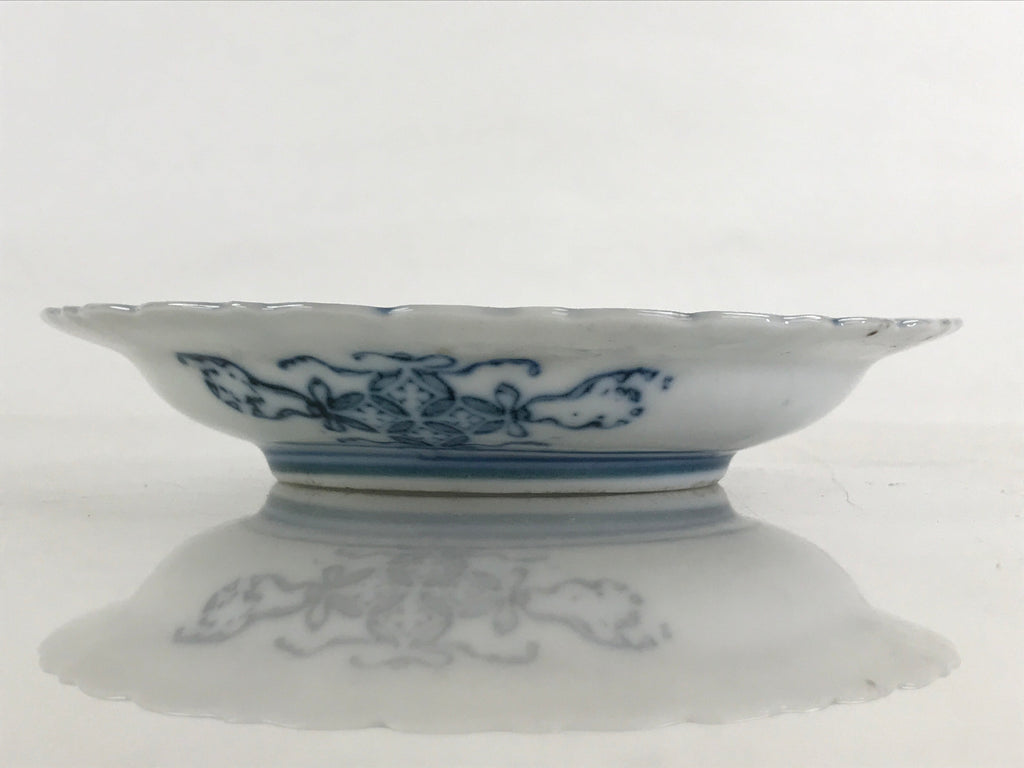 Antique Japanese Porcelain Side Plate Blue Sometsuke Mountain Road Kozara PY312