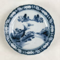Antique Japanese Porcelain Side Plate Blue Sometsuke Mountain Road Kozara PY312