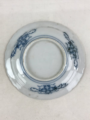 Antique Japanese Porcelain Side Plate Blue Sometsuke Mountain Road Kozara PY313