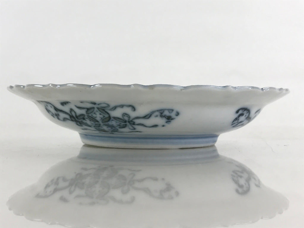 Antique Japanese Porcelain Side Plate Blue Sometsuke Mountain Road Kozara PY313