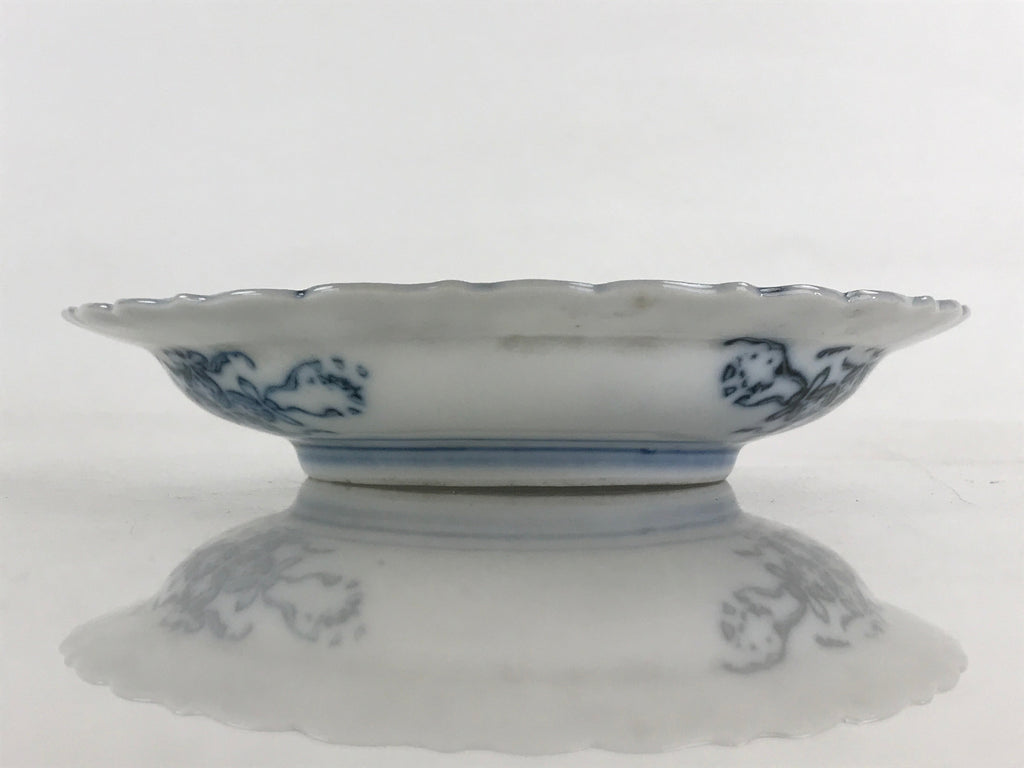 Antique Japanese Porcelain Side Plate Blue Sometsuke Mountain Road Kozara PY313