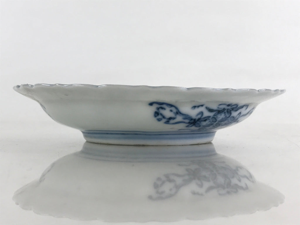Antique Japanese Porcelain Side Plate Blue Sometsuke Mountain Road Kozara PY313