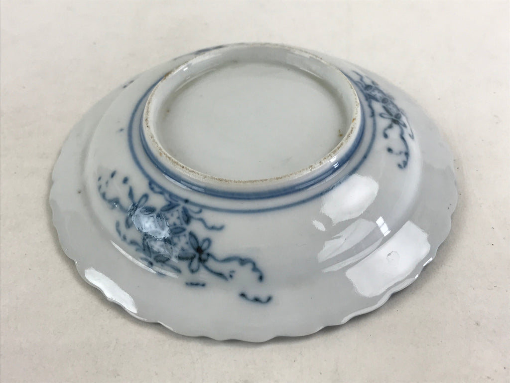 Antique Japanese Porcelain Side Plate Blue Sometsuke Mountain Road Kozara PY316