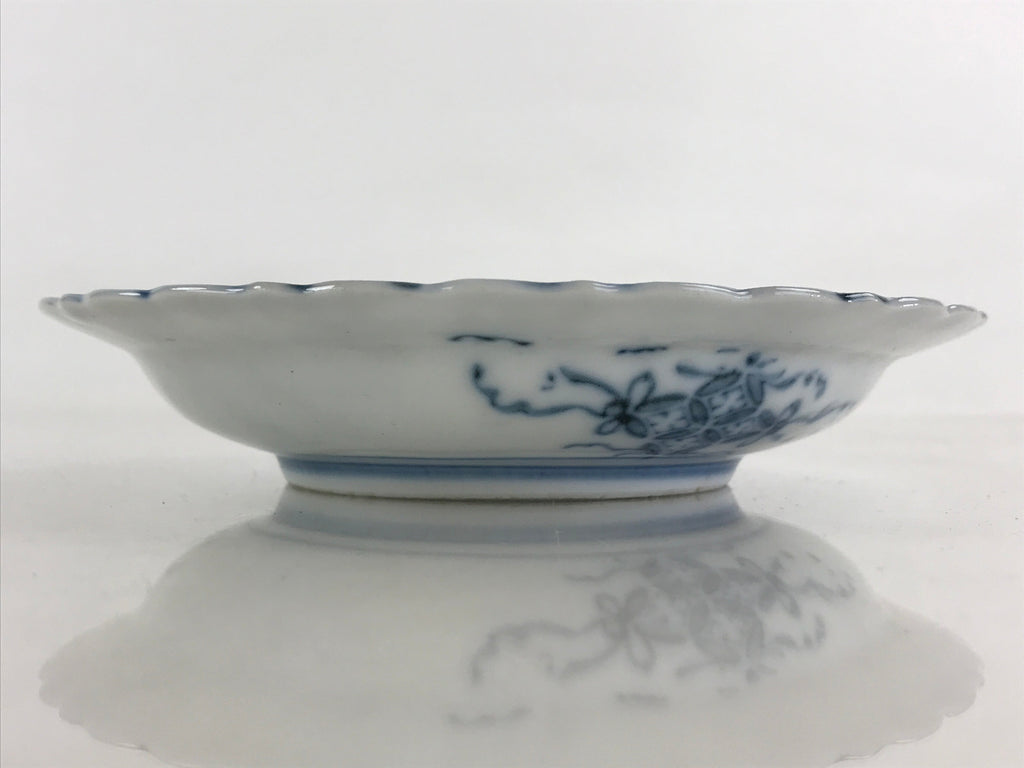 Antique Japanese Porcelain Side Plate Blue Sometsuke Mountain Road Kozara PY316