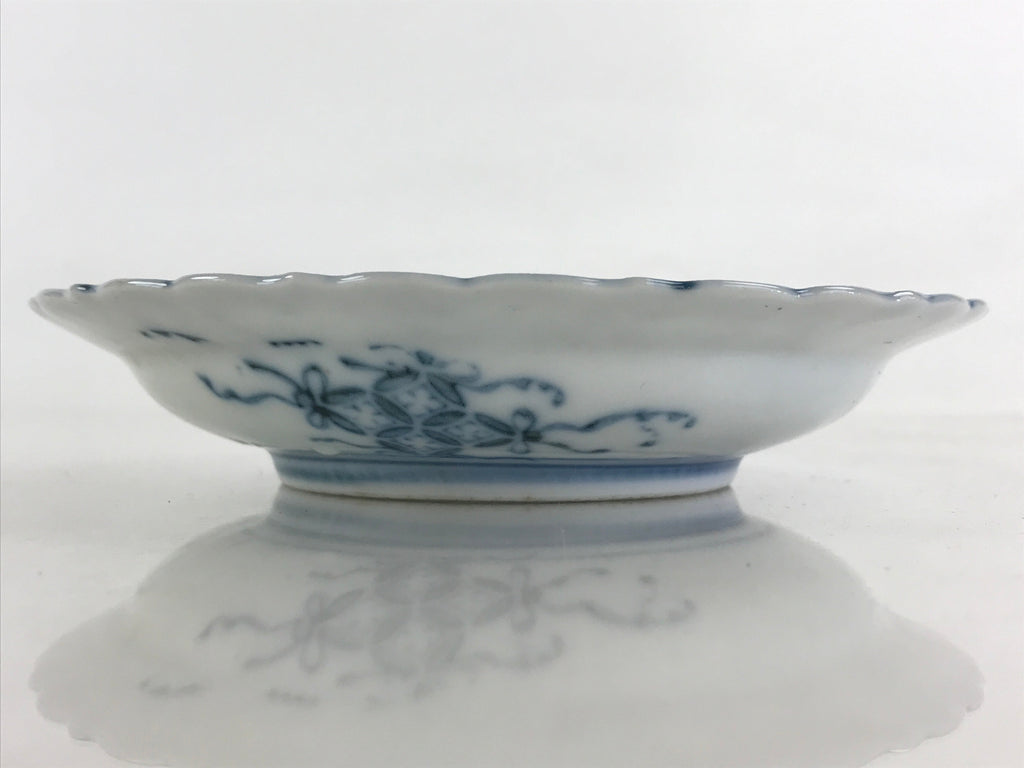 Antique Japanese Porcelain Side Plate Blue Sometsuke Mountain Road Kozara PY316