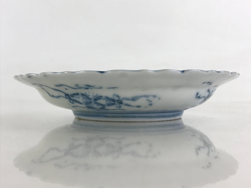 Antique Japanese Porcelain Side Plate Blue Sometsuke Mountain Road Kozara PY316