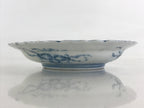 Antique Japanese Porcelain Side Plate Blue Sometsuke Mountain Road Kozara PY316