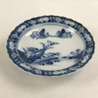 Antique Japanese Porcelain Side Plate Blue Sometsuke Mountain Road Kozara PY317