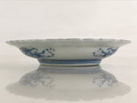Antique Japanese Porcelain Side Plate Blue Sometsuke Mountain Road Kozara PY317