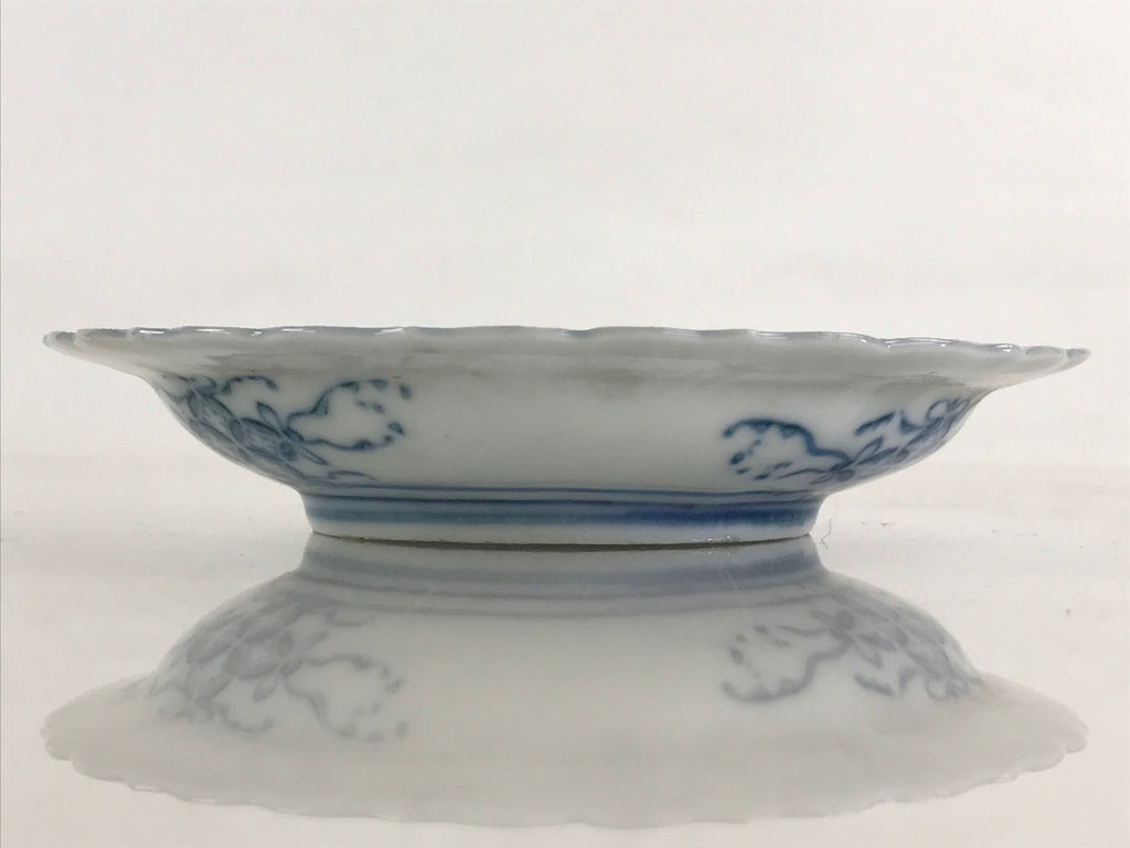 Antique Japanese Porcelain Side Plate Blue Sometsuke Mountain Road Kozara PY321