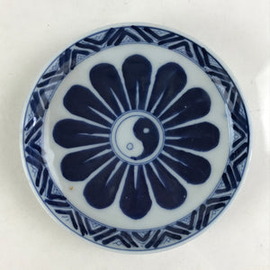 Antique Japanese Porcelain Small Bowl Plate Blue Floral Sometsuke Kozara PY305