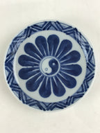 Antique Japanese Porcelain Small Bowl Plate Blue Floral Sometsuke Kozara PY308