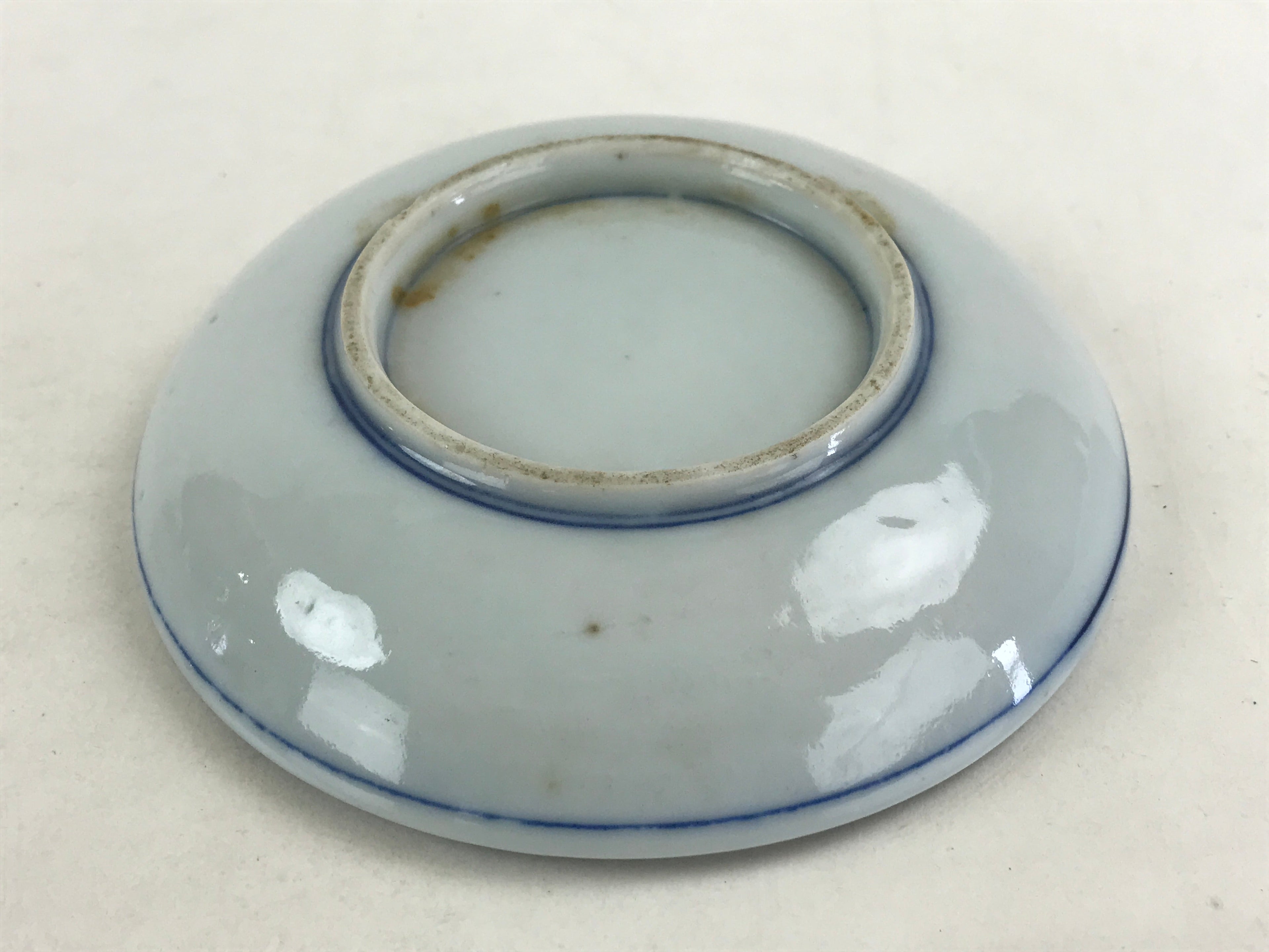 Antique Japanese Porcelain Small Bowl Plate Blue Floral Sometsuke Kozara PY308