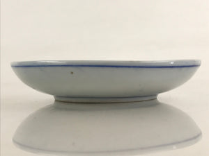 Antique Japanese Porcelain Small Bowl Plate Blue Sometsuke Flower Kozara PY297