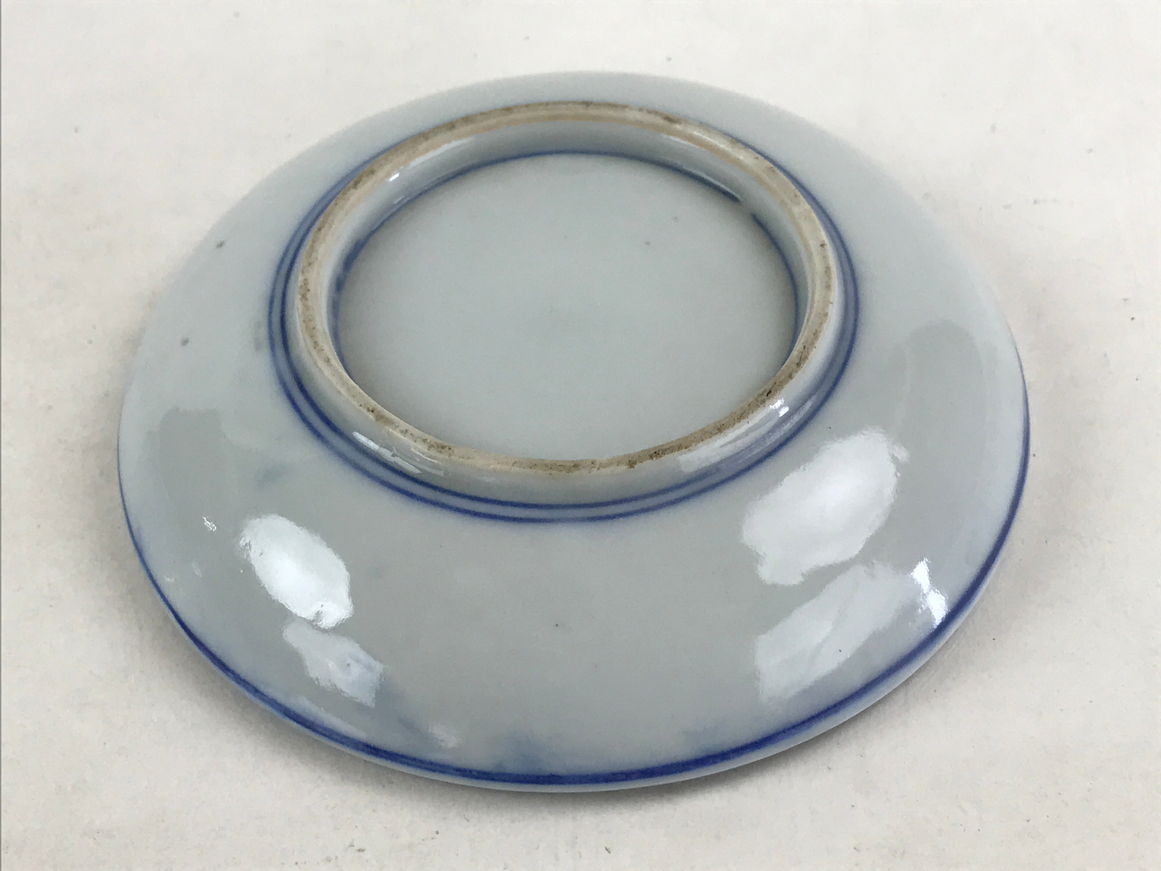 Antique Japanese Porcelain Small Bowl Plate Blue Sometsuke Flower Kozara PY297