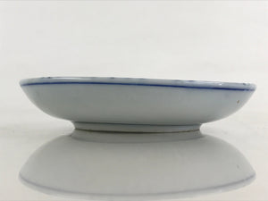 Antique Japanese Porcelain Small Bowl Plate Blue Sometsuke Flower Kozara PY298