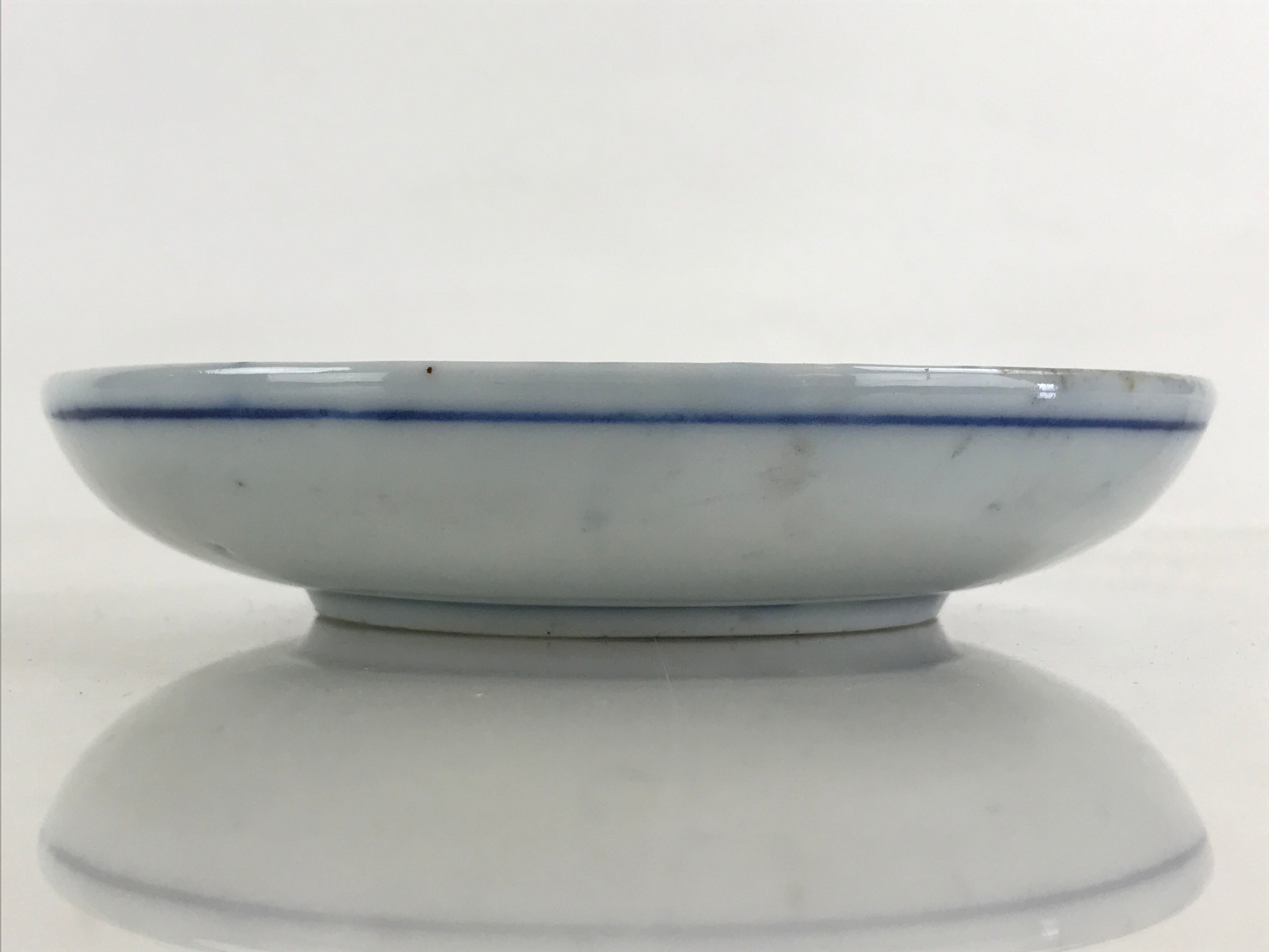 Antique Japanese Porcelain Small Bowl Plate Blue Sometsuke Flower Kozara PY299