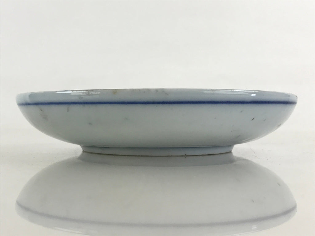 Antique Japanese Porcelain Small Bowl Plate Blue Sometsuke Flower Kozara PY299