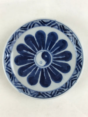 Antique Japanese Porcelain Small Bowl Plate Blue Sometsuke Flower Kozara PY301