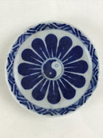 Antique Japanese Porcelain Small Bowl Plate Blue Sometsuke Flower Kozara PY303