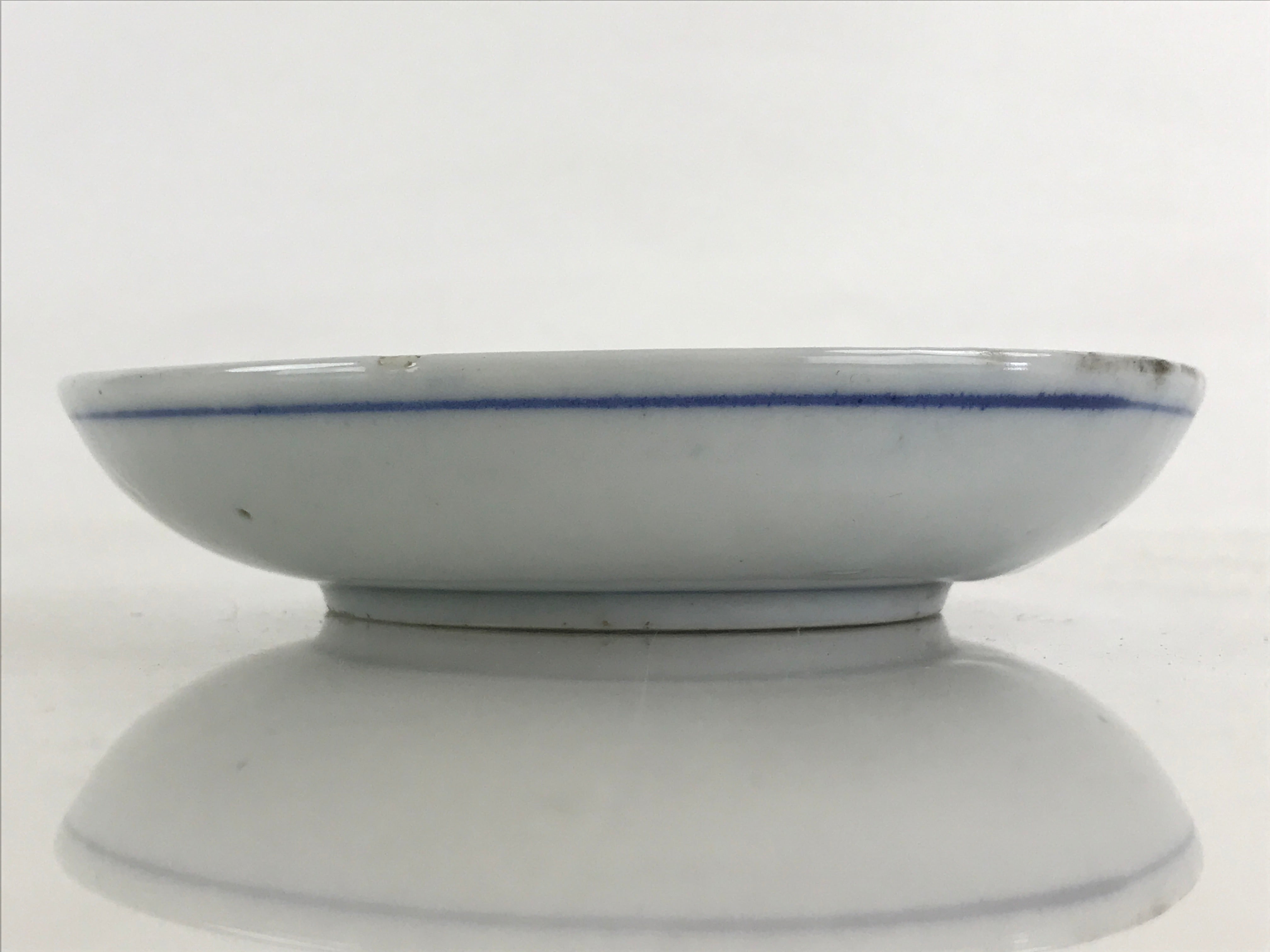 Antique Japanese Porcelain Small Bowl Plate Blue Sometsuke Flower Kozara PY303