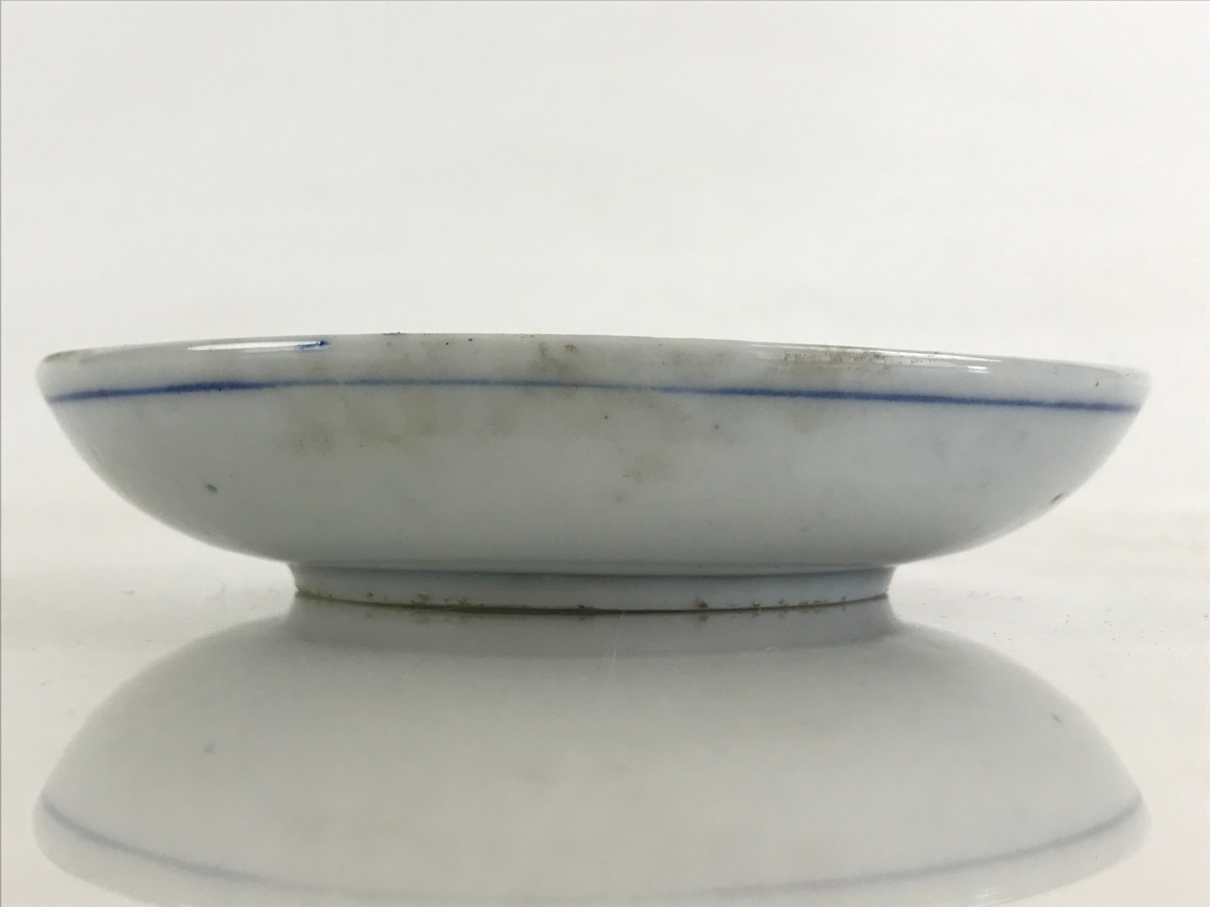 Antique Japanese Porcelain Small Bowl Plate Blue Sometsuke Flower Kozara PY303