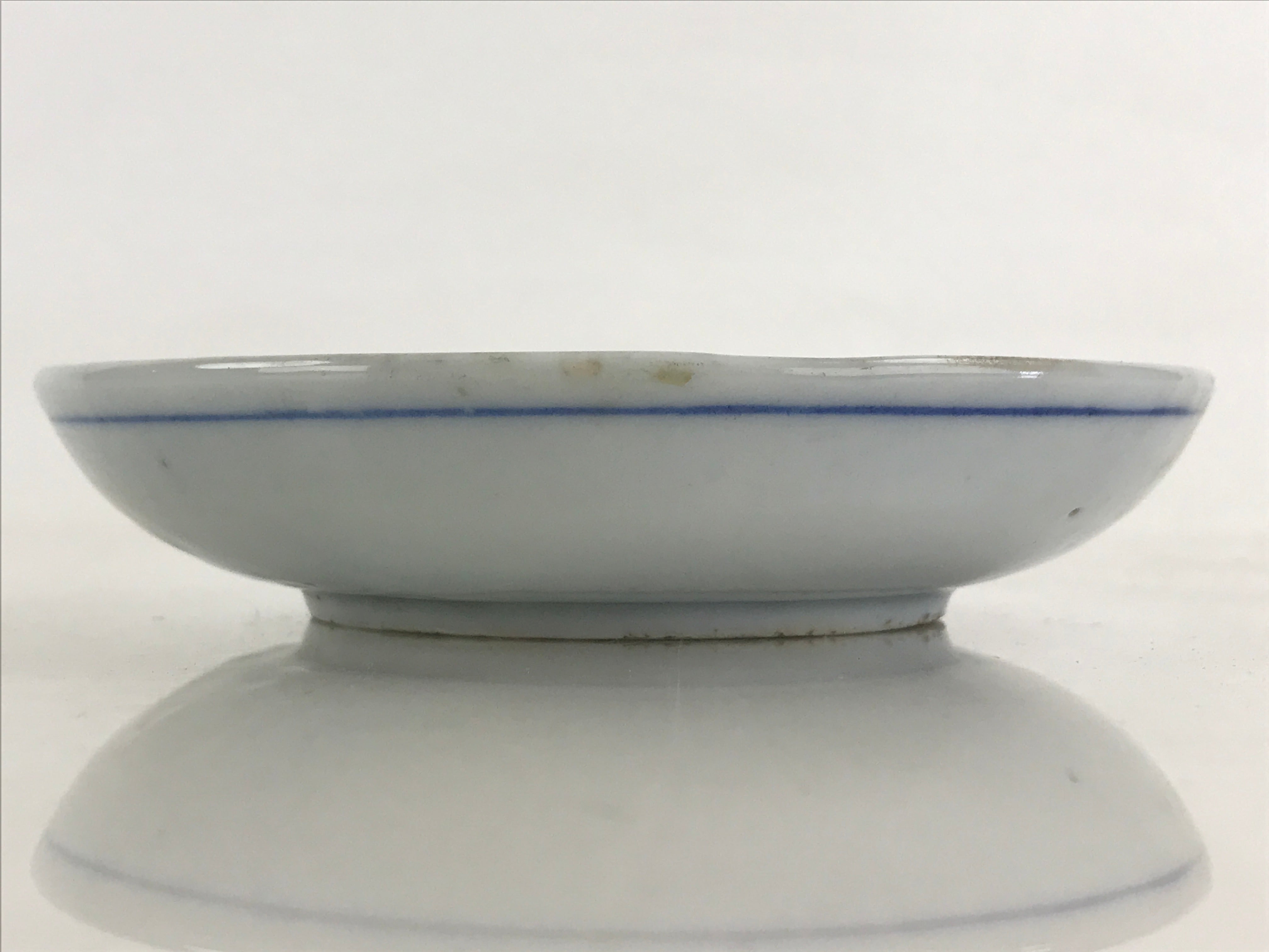 Antique Japanese Porcelain Small Bowl Plate Blue Sometsuke Flower Kozara PY303