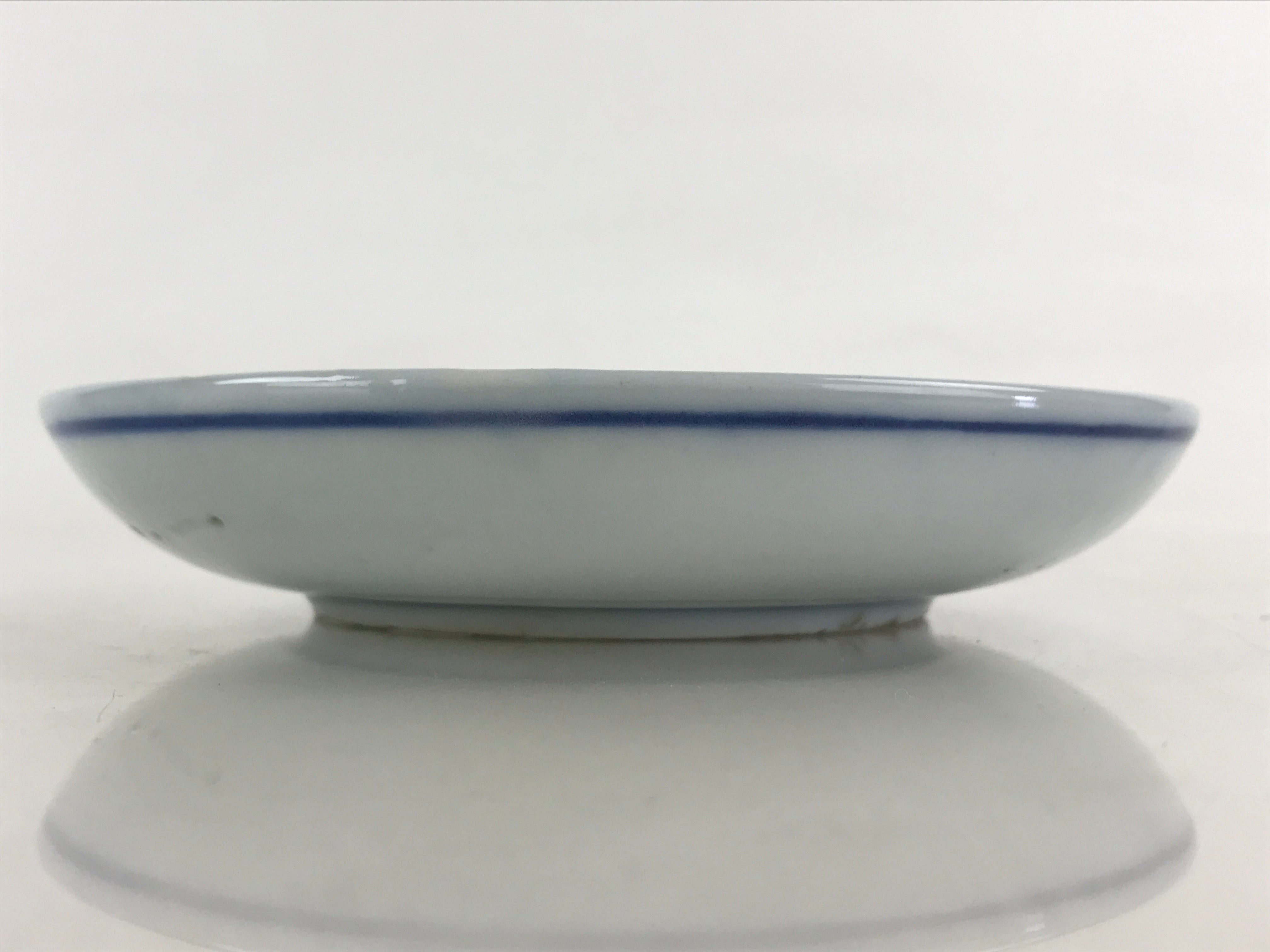 Antique Japanese Porcelain Small Bowl Plate Blue Sometsuke Flower Kozara PY304