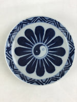Antique Japanese Porcelain Small Bowl Plate Blue Sometsuke Flower Kozara PY306