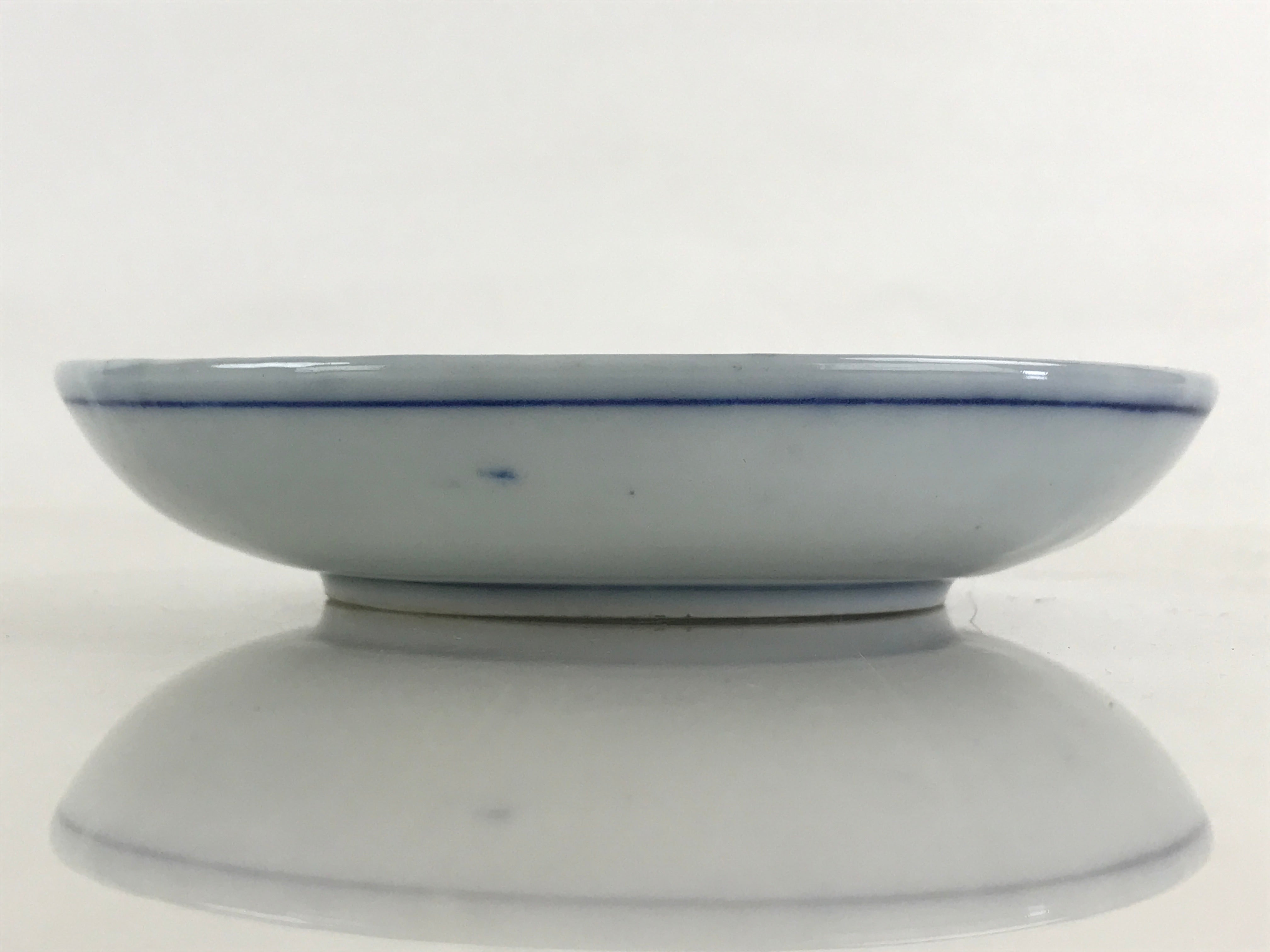 Antique Japanese Porcelain Small Bowl Plate Blue Sometsuke Flower Kozara PY307