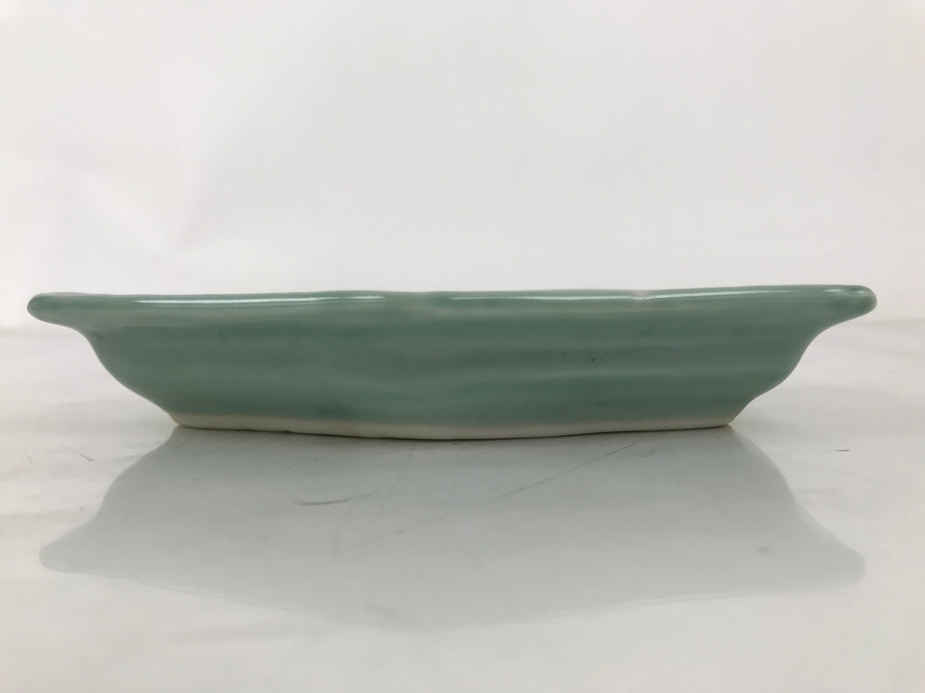 Antique Japanese Porcelain Small Plate Kozara Hexagon Celadon Sayagata Y315