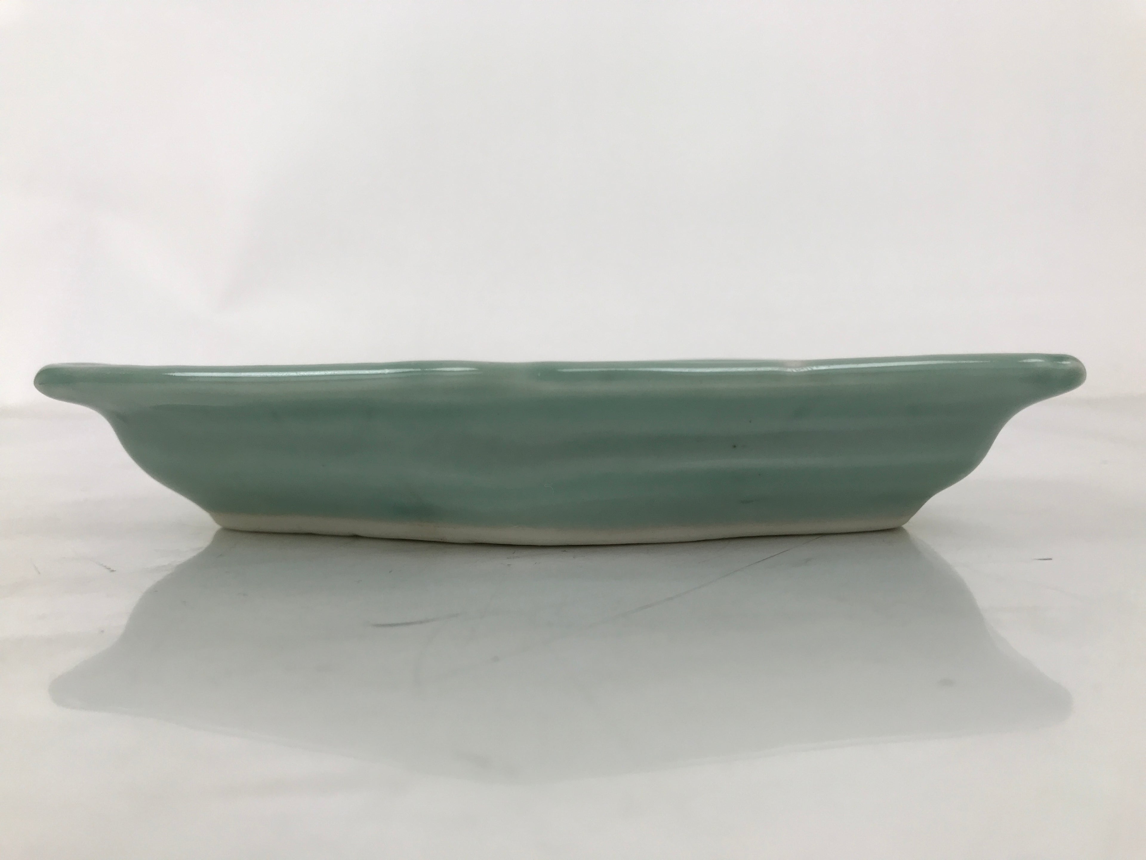 Antique Japanese Porcelain Small Plate Kozara Hexagon Celadon Sayagata Y315