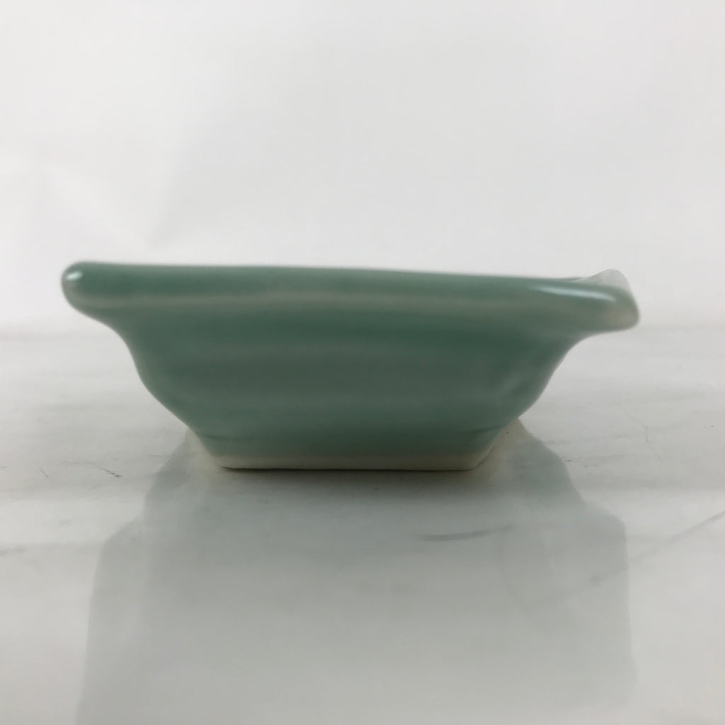 Antique Japanese Porcelain Small Plate Kozara Hexagon Celadon Sayagata Y315