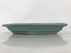 Antique Japanese Porcelain Small Plate Kozara Hexagon Celadon Sayagata Y315
