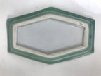 Antique Japanese Porcelain Small Plate Kozara Hexagon Celadon Sayagata Y315