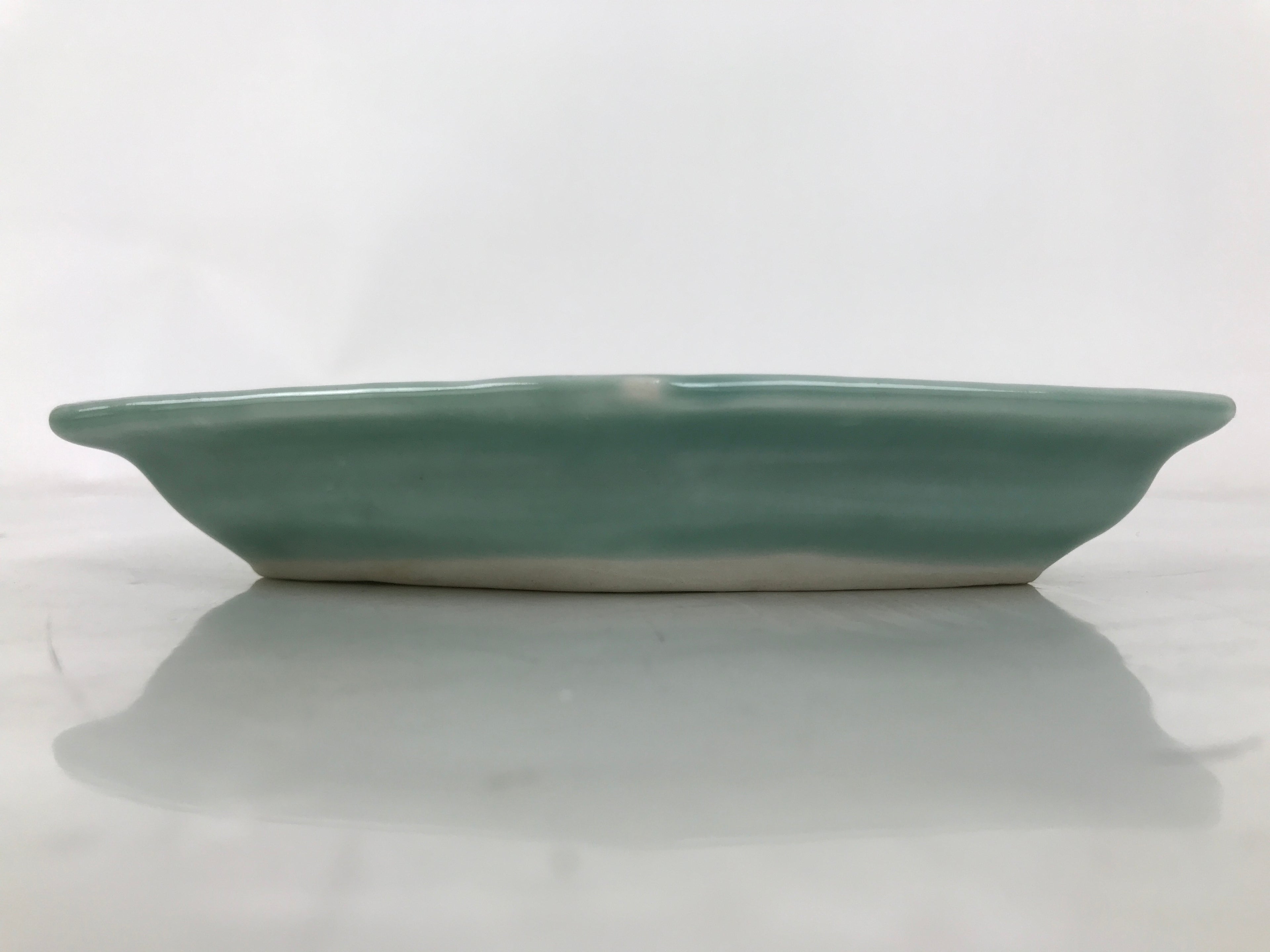 Antique Japanese Porcelain Small Plate Kozara Hexagon Celadon Sayagata Y316